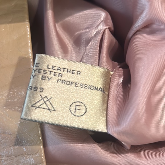 Rem Garson tan leather knee pencil skirt - Picture 11 of 12